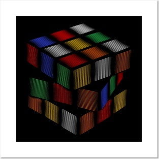 Hazy Illusion Cube - Rubik's Cube Inspired Design for people who know How to Solve a Rubik's Cube Posters and Art